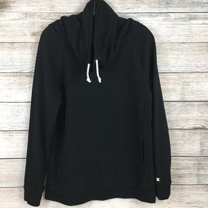 Champion Funnel Neck Pullover Kangaroo Pocket Black